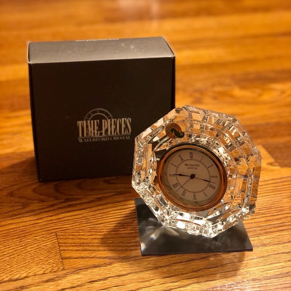 [New] Waterford Crystal Octagon Clock - Picture 2 of 3